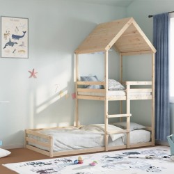 Lit superposé sans matelas 90x190 cm bois de pin massif 