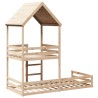 Lit superposé sans matelas 90x190 cm bois de pin massif 