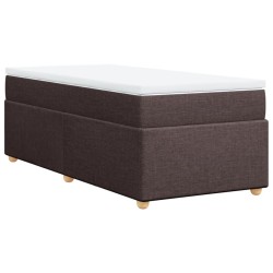Sommier à lattes de lit avec matelas Marron foncé 90x190 cm 