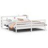 Cadre de lit avec tête de lit sans matelas blanc 180x200 cm 
