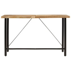 Table de bar 180x70x107 cm bois massif de manguier et fer 