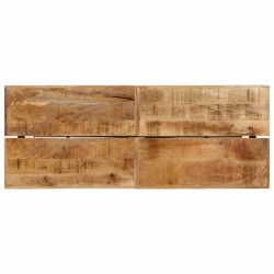 Table de bar 180x70x107 cm bois massif de manguier et fer 