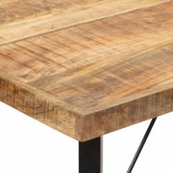 Table de bar 180x70x107 cm bois massif de manguier et fer 