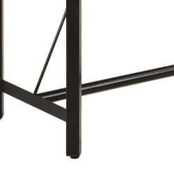 Table de bar 180x70x107 cm bois massif de manguier et fer 