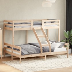 Lit superposé sans matelas 90x200/140x200 cm bois massif 