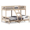 Lit superposé sans matelas 90x200/140x200 cm bois massif 