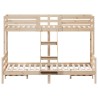 Lit superposé sans matelas 90x200/140x200 cm bois massif 