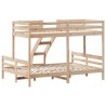 Lit superposé sans matelas 90x200/140x200 cm bois massif 