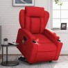 Fauteuil inclinable de massage Rouge Similicuir 
