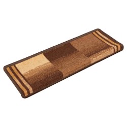Tapis d'escalier autoadhésifs 5 pcs 65x21x4 cm Marron 