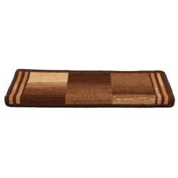 Tapis d'escalier autoadhésifs 5 pcs 65x21x4 cm Marron 