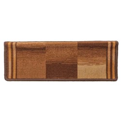 Tapis d'escalier autoadhésifs 5 pcs 65x21x4 cm Marron 