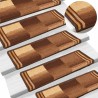 Tapis d'escalier autoadhésifs 5 pcs 65x21x4 cm Marron 