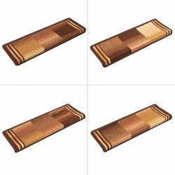 Tapis d'escalier autoadhésifs 5 pcs 65x21x4 cm Marron 