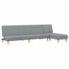 Ensemble de canapés 2 pcs gris clair tissu 