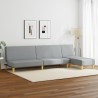 Ensemble de canapés 2 pcs gris clair tissu 