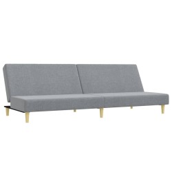 Ensemble de canapés 2 pcs gris clair tissu 