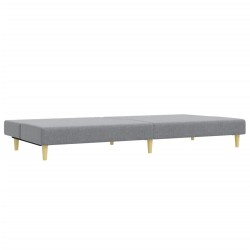 Ensemble de canapés 2 pcs gris clair tissu 