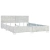 Cadre de lit sans matelas Gris Rotin naturel 180x200 cm 