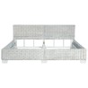 Cadre de lit sans matelas Gris Rotin naturel 180x200 cm 