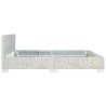 Cadre de lit sans matelas Gris Rotin naturel 180x200 cm 