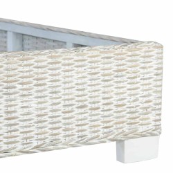 Cadre de lit sans matelas Gris Rotin naturel 180x200 cm 
