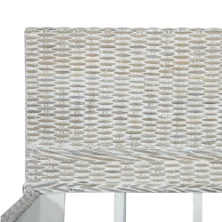 Cadre de lit sans matelas Gris Rotin naturel 180x200 cm 