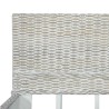 Cadre de lit sans matelas Gris Rotin naturel 180x200 cm 