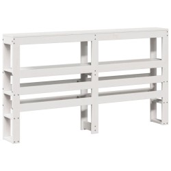 Cadre de lit sans matelas blanc 150x200 cm bois de pin massif 