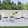 Coussins de chaise lot de 4 noir 40x40x7 cm tissu oxford 