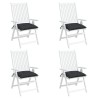 Coussins de chaise lot de 4 noir 40x40x7 cm tissu oxford 