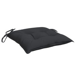 Coussins de chaise lot de 4 noir 40x40x7 cm tissu oxford 
