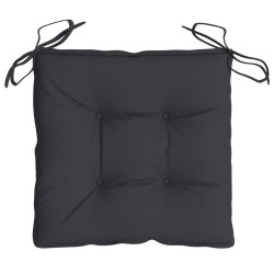Coussins de chaise lot de 4 noir 40x40x7 cm tissu oxford 