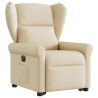Fauteuil inclinable électrique crème tissu 