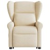 Fauteuil inclinable électrique crème tissu 