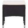 Mobilier d'extérieur 5 pcs Noir Résine tressée et bois d'acacia 