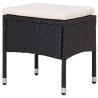 Mobilier d'extérieur 5 pcs Noir Résine tressée et bois d'acacia 