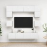 Ensemble de meubles TV 8 pcs Blanc Bois d'ingénierie 