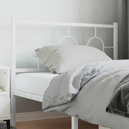 Tête de lit métal blanc 100 cm 