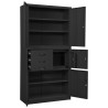 Armoire de bureau Anthracite 90x40x180 cm Acier 
