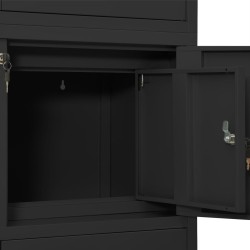 Armoire de bureau Anthracite 90x40x180 cm Acier 