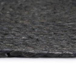 Napperons 6 pcs Gris foncé Plain 38 cm Rond Jute 