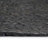Napperons 6 pcs Gris foncé Plain 38 cm Rond Jute 