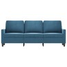 Canapé à 3 places Bleu 180 cm Velours 