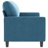 Canapé à 3 places Bleu 180 cm Velours 