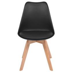 Chaises à manger lot de 6 Noir Plastique 
