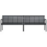 Banc double de jardin noir 231 cm acier et WPC  