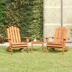 Ensemble de salon de jardin Adirondack 3 pcs bois acacia solide 