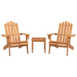 Ensemble de salon de jardin Adirondack 3 pcs bois acacia solide 