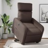 Fauteuil inclinable électrique marron similicuir 